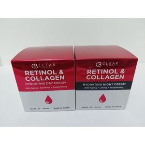 Clear Beauty Retinol & Collagen Hydrating Day & Night Cream Set Made in Korea